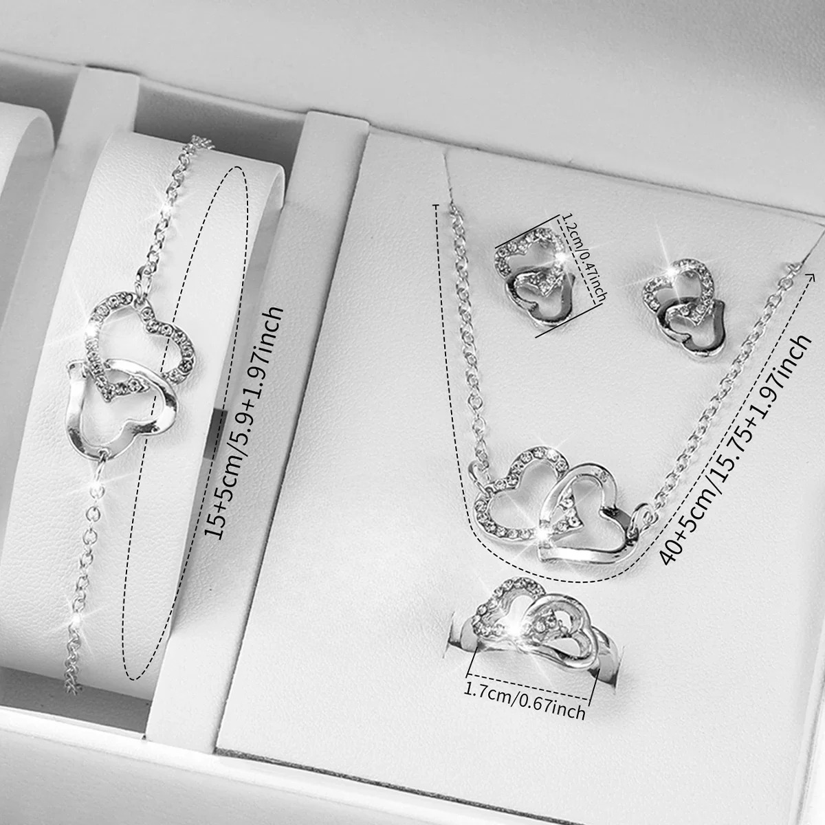 Σετ 5 Κοσμημάτων Καρδιά 