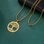 Βραχιόλι Δέντρο της Ζωής με Αλυσίδα σε Χρυσό Χρώμα