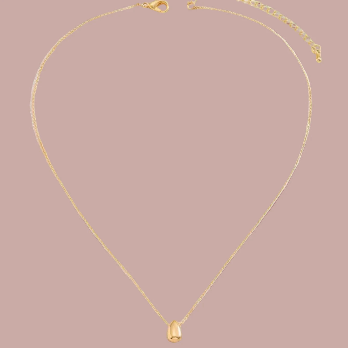 Κολιέ με Λεπτό Κρεμαστό Σταγόνα Νερού χρυσό