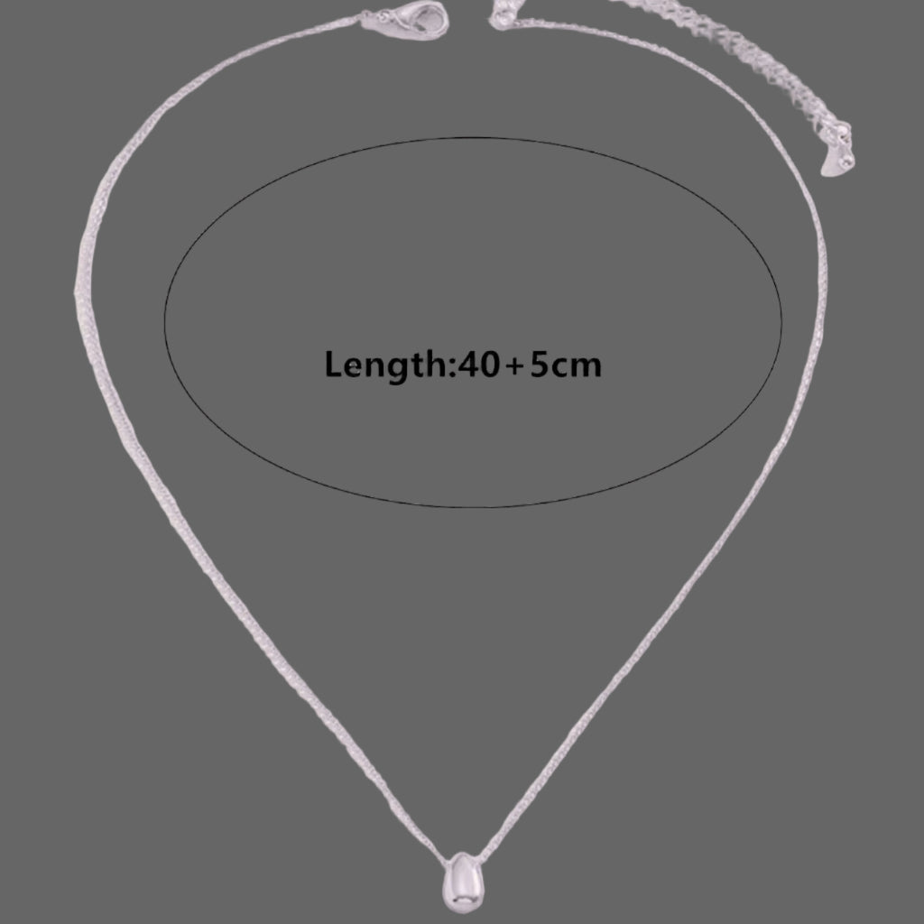 Κολιέ με Λεπτό Μενταγιόν Σταγόνα Νερού 