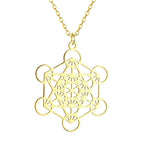 Κολιέ με μεγάλο μενταγιόν Κύβος του Μετατρών σε χρυσό