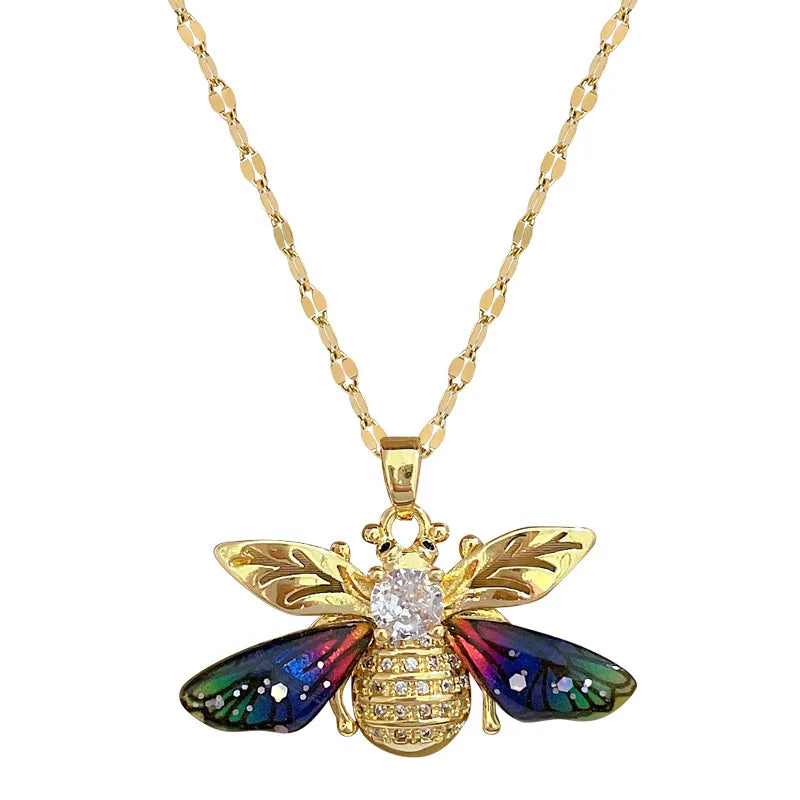 Κολιέ με κρεμαστό μελισσάκι