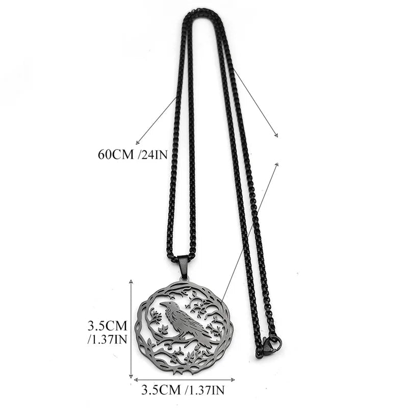 Κολιέ με μενταγιόν δέντρο με πουλί