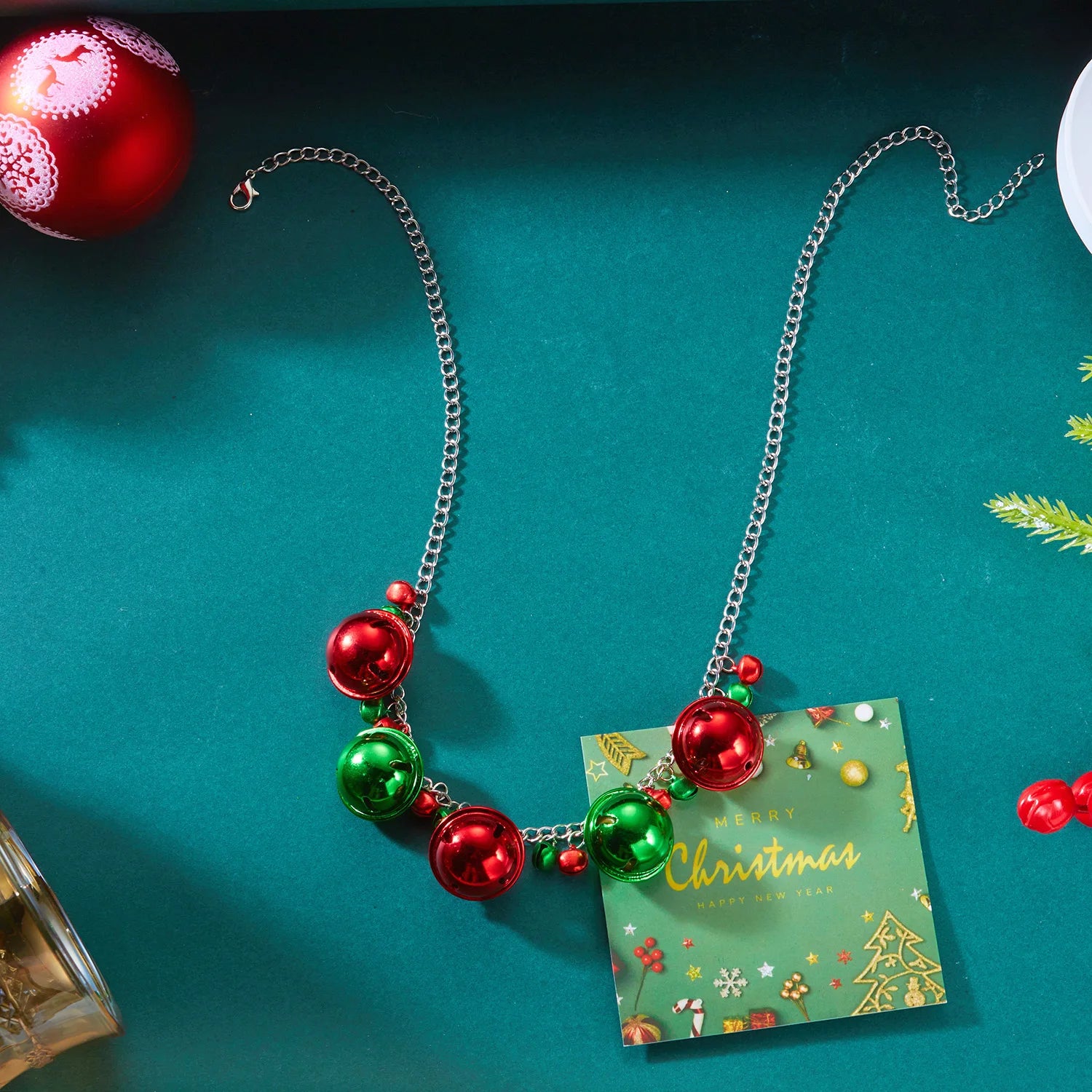 Κολιέ με μενταγιόν Χριστουγεννιάτικες Μπάλες