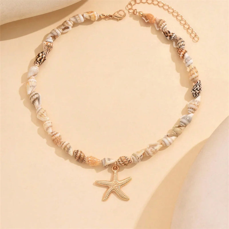 Κολιέ με μενταγιόν κοχύλι αστερίας