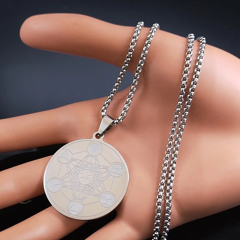 Κολιέ με μενταγιόν Κύβος του Μετατρόν για Άνδρες ή Γυναίκες 