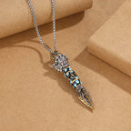 Collier avec pendentif dague phurba rituelle tibétaine de protection anti-stress