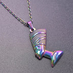 Κολιέ με μενταγιόν της Νεφερτίτης παλαιό ασήμι