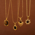 Κολιέ με μενταγιόν προστασίας Μάτι Τίγρης για γυναίκες Δ