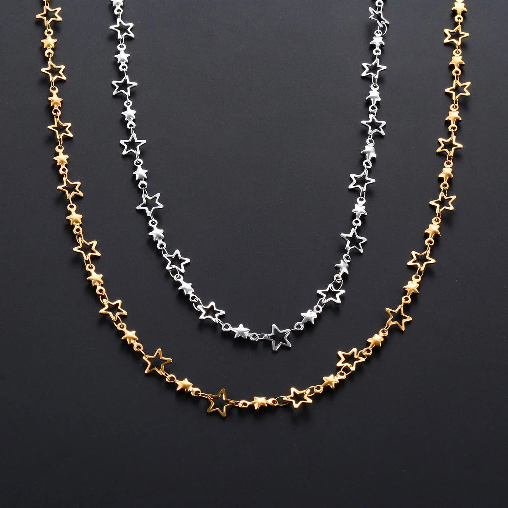 Κολιέ με μενταγιόν αστέρι αστρολογίας για άντρες ή γυναίκες ασημί