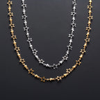 Κολιέ με μενταγιόν αστέρι αστρολογίας για άντρες ή γυναίκες ασημί