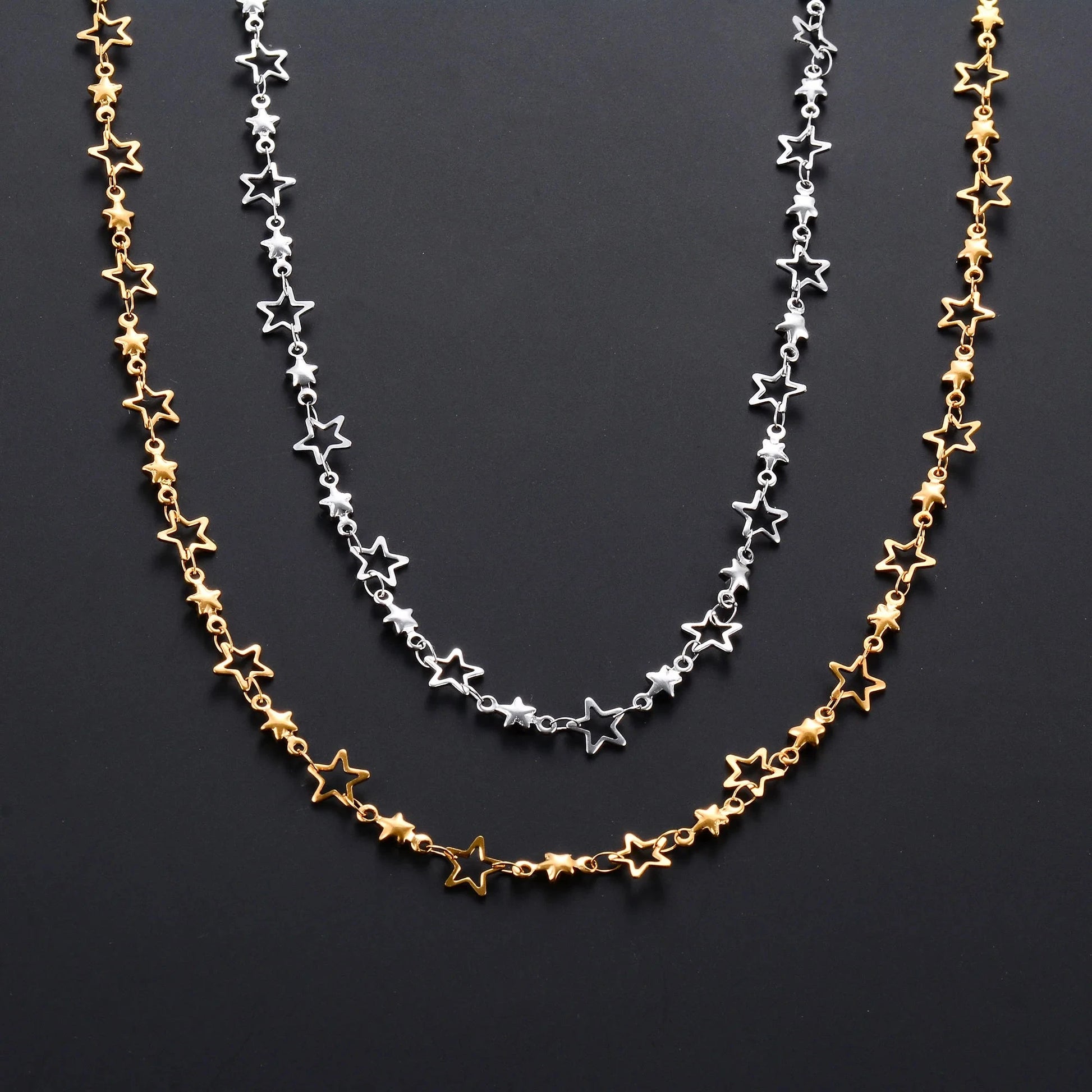 Κολιέ με μενταγιόν αστέρι αστρολογίας για άντρες ή γυναίκες ασημί