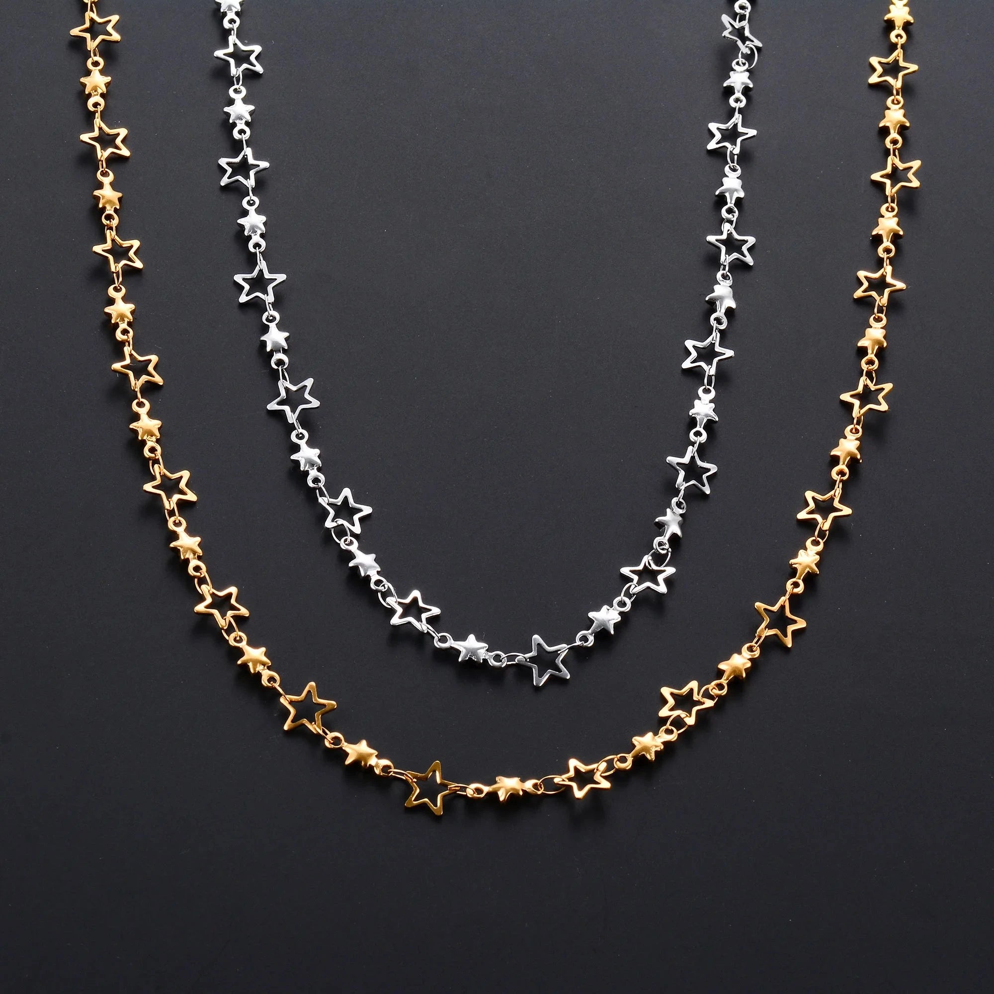 Κολιέ με μενταγιόν αστέρι αστρολογίας για άντρες ή γυναίκες ασημί