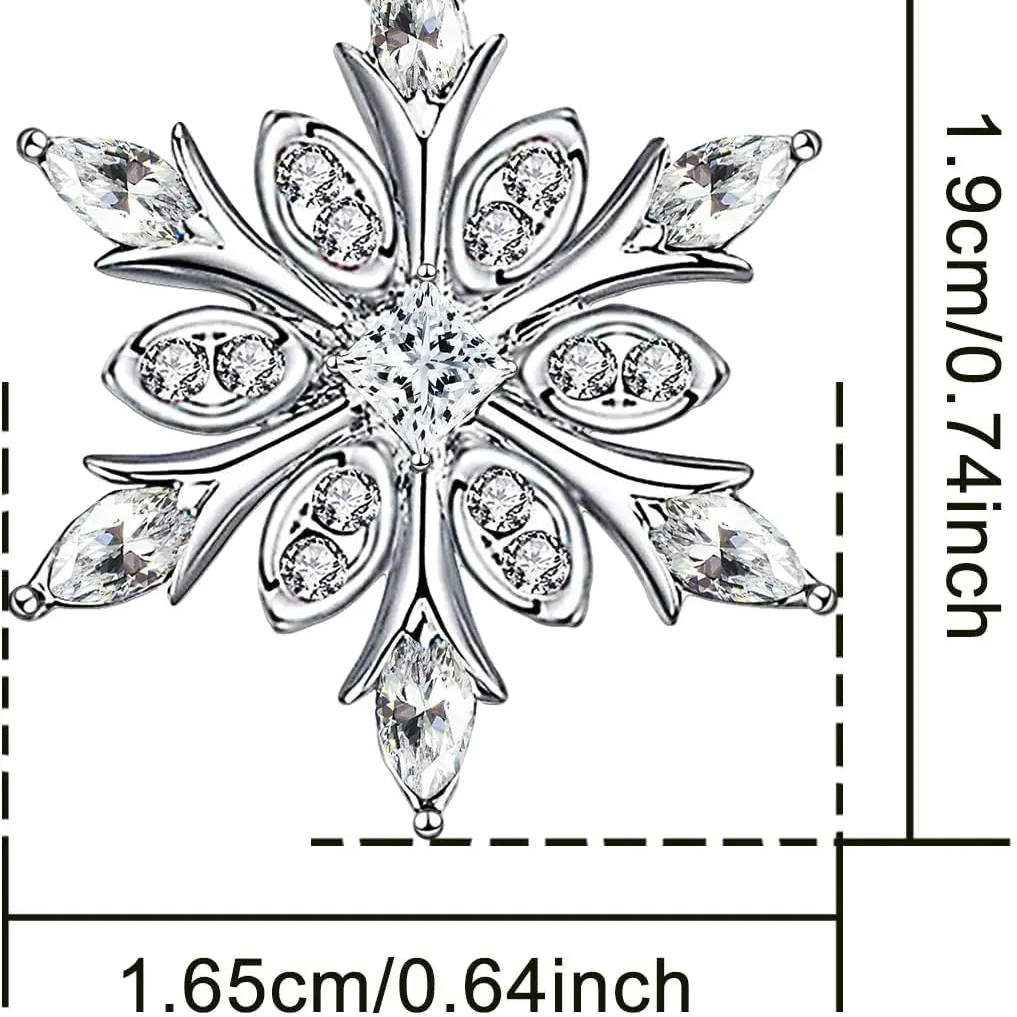 Κολιέ με μενταγιόν χιονονιφάδα από ζιρκόνιο