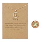 Κολιέ με μενταγιόν φεγγάρι από στρας, λίθος γέννησης