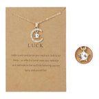 Κολιέ με μενταγιόν φεγγάρι από στρας, λίθος γέννησης