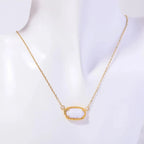 Κολιέ με κρεμαστό από πολύχρωμο κρύσταλλο με ζώδιο