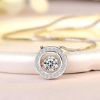 Κολιέ με Περιστρεφόμενο Αντιστρες Μενταγιόν από Ζιρκόν