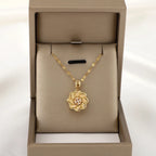 Κολιέ με Περιστρεφόμενο Μενταγιόν Αντιστρες Λουλούδι