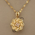 Κολιέ με Περιστρεφόμενο Μενταγιόν Αντιστρες Λουλούδι
