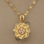 Κολιέ με Περιστρεφόμενο Μενταγιόν Αντιστρες Λουλούδι