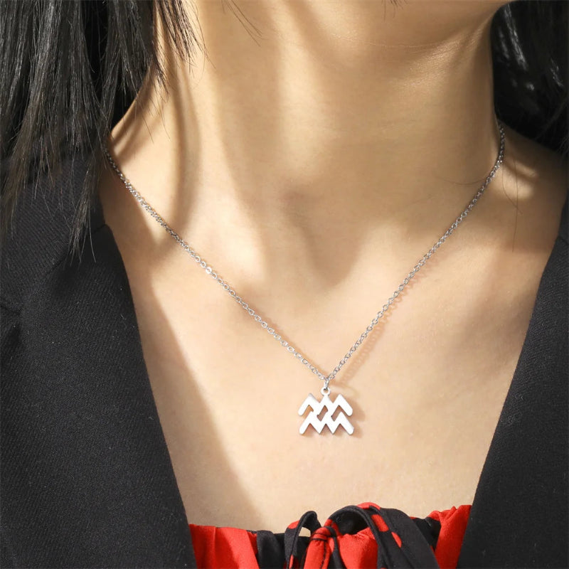 Collier avec Pendentif Dorés Signe du Zodiaque