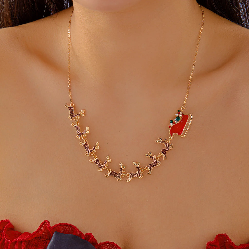 Κολιέ με μενταγιόν έλκηθρο Χριστουγέννων