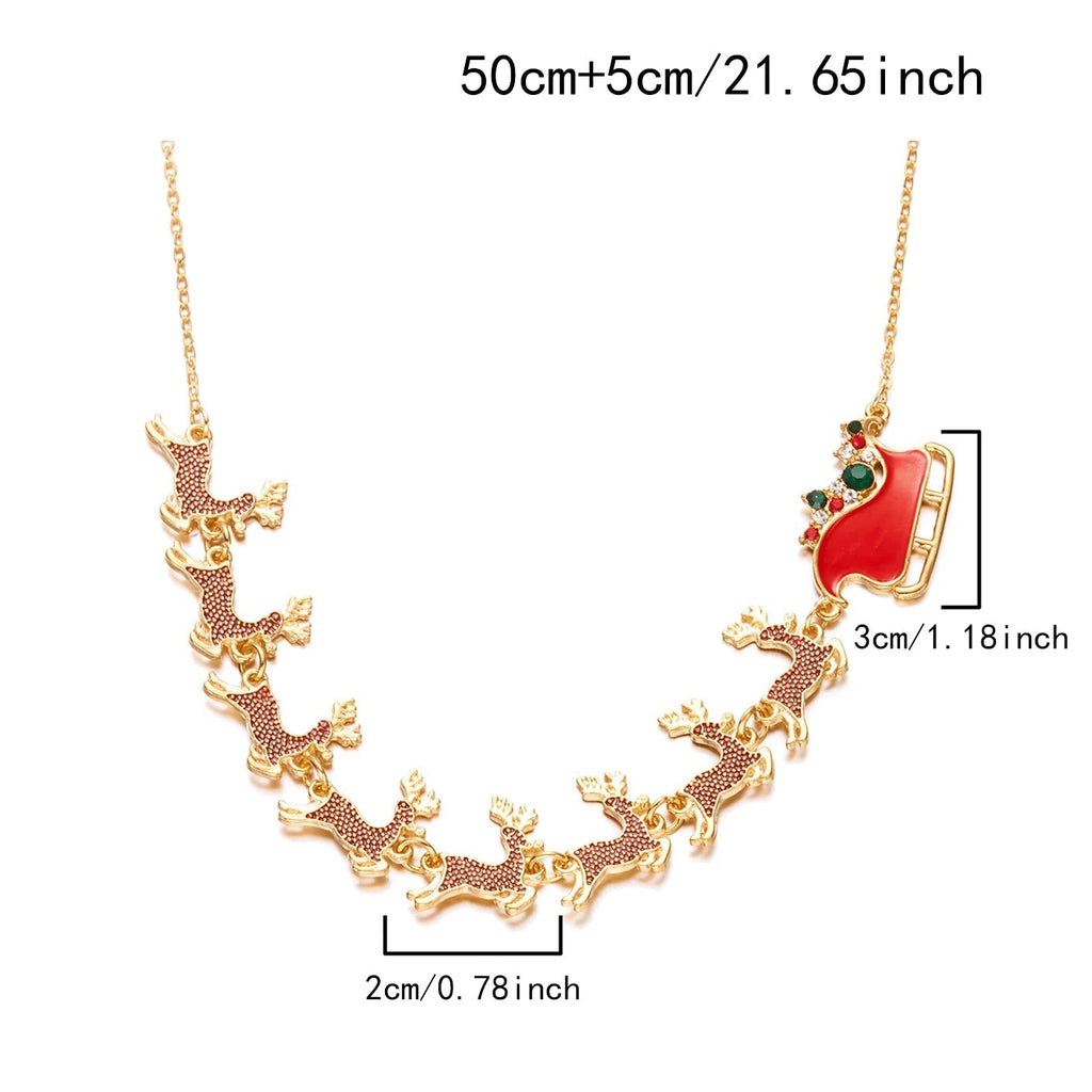 Κολιέ με μενταγιόν έλκηθρο Χριστουγέννων