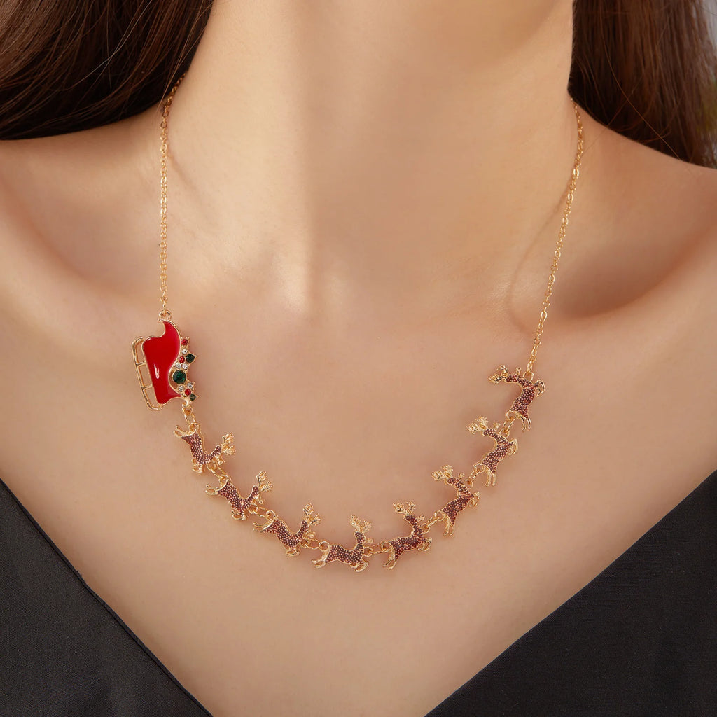 Κολιέ με μενταγιόν έλκηθρο Χριστουγέννων