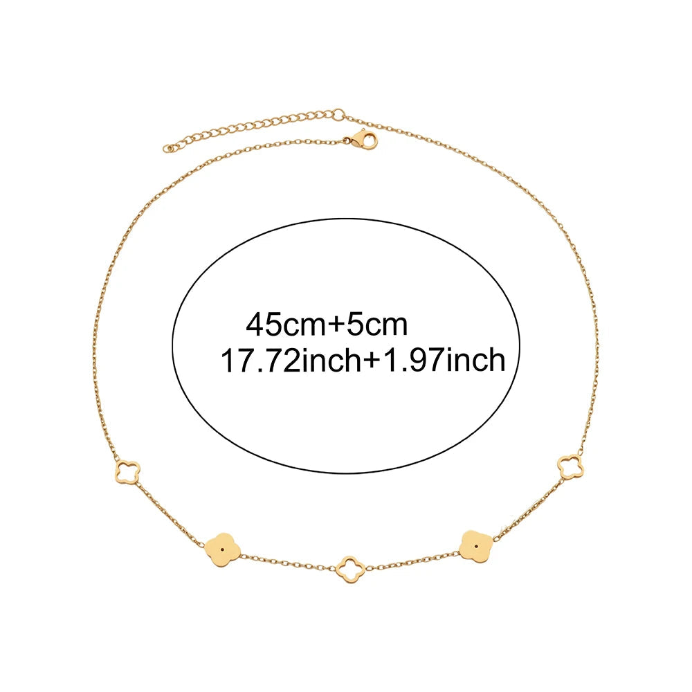 Κολιέ με μενταγιόν τετράφυλλο τριφύλλι 