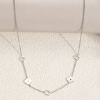 Κολιέ με μενταγιόν τετράφυλλο τριφύλλι ασημένιο