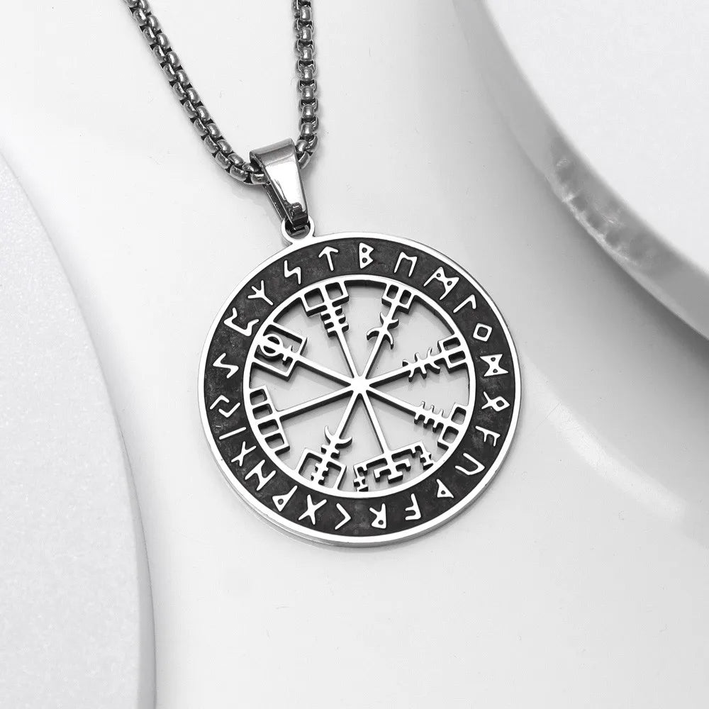 Κολιέ Πυξίδα Vegvisir Βίκινγκ Μενταγιόν