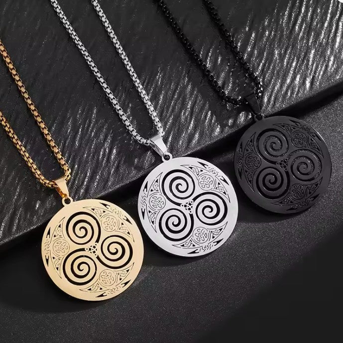 Κέλτικο Κολιέ Μενταγιόν Τρίσκελ Βίκινγκ Άντρας Γυναίκα Νορδικό 