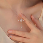 Κολιέ Καρδιά Φτερά Αγγέλου ροζ