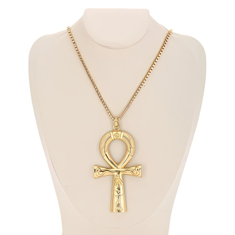 Κολιέ Αιγυπτιακός Σταυρός Χρυσός 