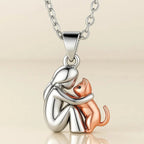 Κολιέ Αγάπης Αγκαλιά Γάτα και Δάσκαλος 