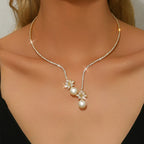 Collier élégant brillant avec perles