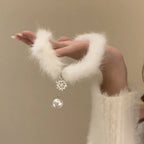 Κολιέ Choker Κομψό με Φτερά και Κρεμαστό Μαργαριτάρι