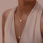 Κολιέ σε σχήμα Υ - αλυσίδα ντεκολτέ με πεταλούδα για γυναίκα χρυσό