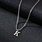 Ανδρικό κολιέ με κρεμαστό με αρχικό γράμμα k