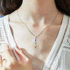 Κολιέ με μενταγιόν 7 Τσάκρα Φυσικές Πέτρες Αλυσίδα για Άντρες και Γυναίκες