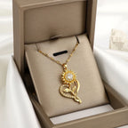 Κολιέ με μενταγιόν Καρδιά και Περιστρεφόμενο Ηλιοτρόπιο κατά του Άγχους