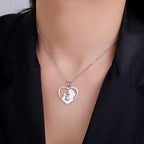 Κολιέ με μενταγιόν Γάτα & Κυρία ασήμι