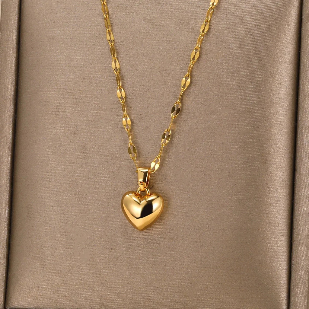 Collier Pendentif Coeur Doré