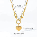 Κολιέ με μενταγιόν καρδιά κοντό