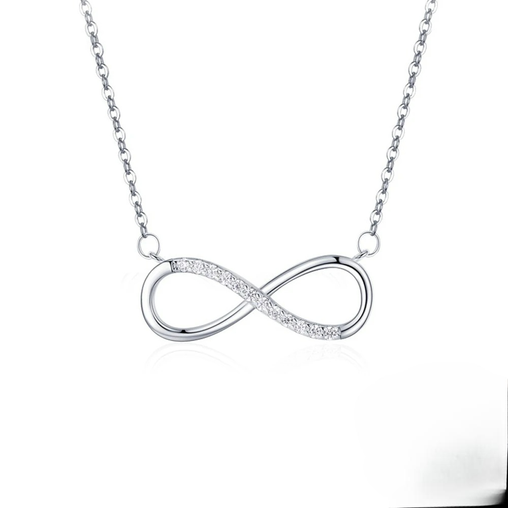 Κολιέ με μενταγιόν γοητείας με άπειρο ζιρκόνιο