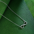 Κολιέ με μενταγιόν γοητείας με άπειρο ζιρκόνιο