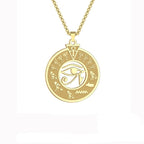 Κολιέ με μενταγιόν Αιγυπτιακό Μάτι του Ώρου για άντρες και γυναίκες χρυσό