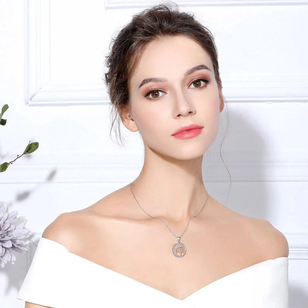 Κολιέ με μενταγιόν κομψό Δέντρο της Ζωής για γυναίκα