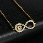 Κολιέ με μενταγιόν από ζιρκόν σύμβολο απειροσύνης